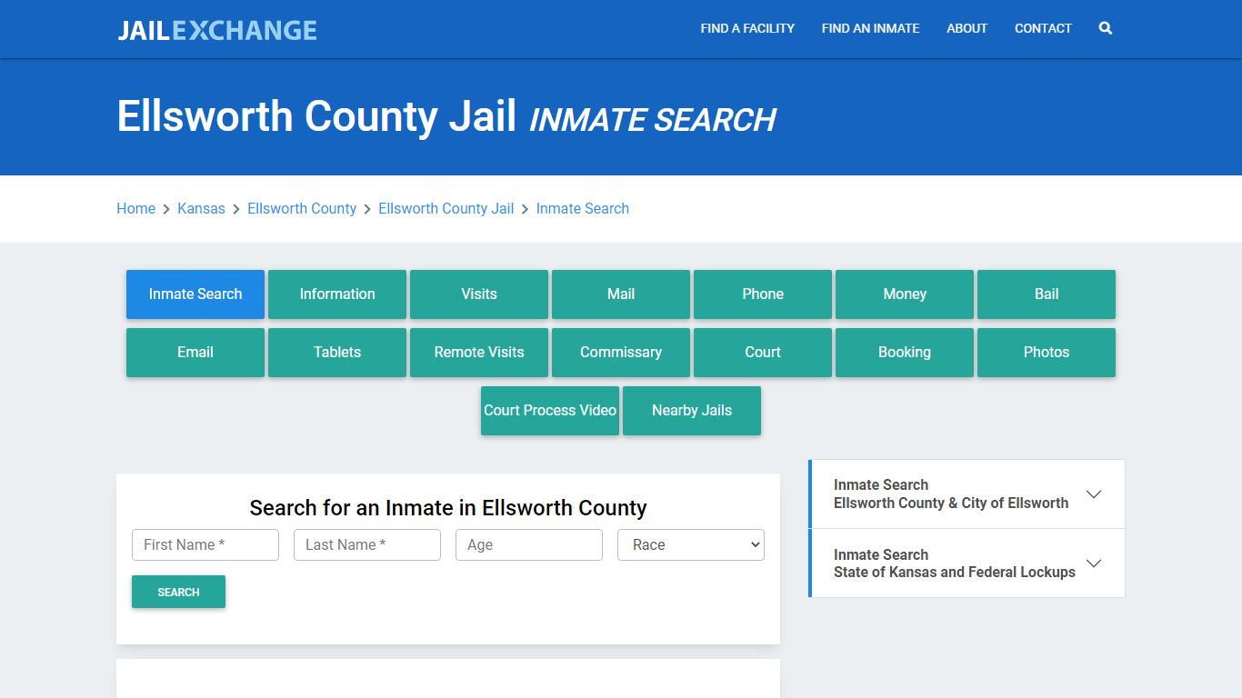 Ellsworth County Jail, KS Inmate Search: Roster & Mugshots