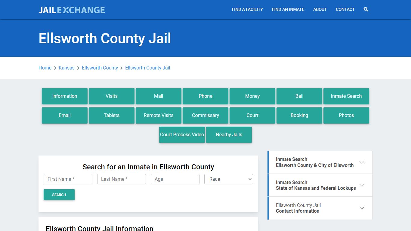 Ellsworth County Jail Roster Lookup, KS, Inmate Search